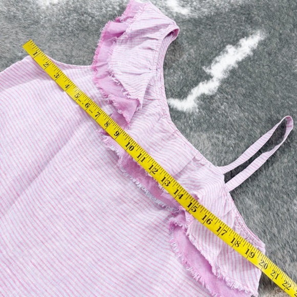 Anthropologie Holding Horses Linen Ruffled Blouse Medium - Picture 10 of 10